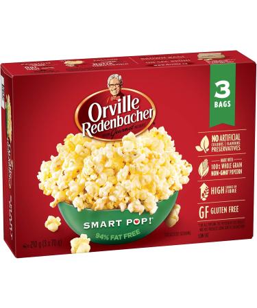 Orville Redenbacher Smart Pop! Popcorn 3 Count (Pack of 1) Smart Pop 210 g (Pack of 1) - Buy Online on GoSupps.com