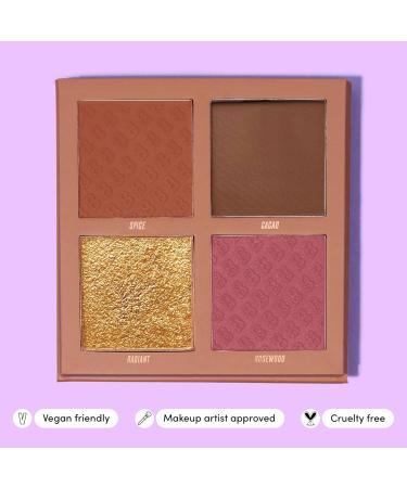 BEAUTY BAY Charmed Life Face Palette - Vegan All In One Makeup for Medium to Deep Skin Tone - Highlighter, Bronzer & Blush Powder Palette - Travel Friendly & Cruelty Free - Buy Online on GoSupps.com