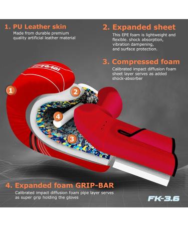 Farabi Sports 6oz Boxing Gloves for Kids - Boys & Girls Youth Training Gloves for MMA Muay Thai & Punching Bag (Ages 5-10) - Red - Buy Online on GoSupps.com