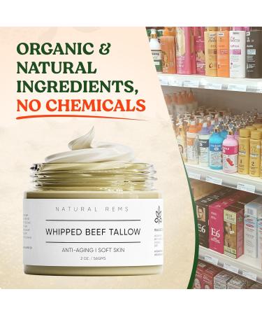 Beef Tallow Moisturizing Balm for Dry & Sensitive Skin - Deep Hydration & Healthy Complexion - Essential Skincare with Almond Oil - Buy Online on GoSupps.com