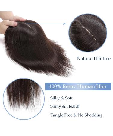Clip-In Real Hair Extensions & Toppers | 130% Density Dark Brown Hair Pieces for Women - 30cm 38g - Buy Online on GoSupps.com