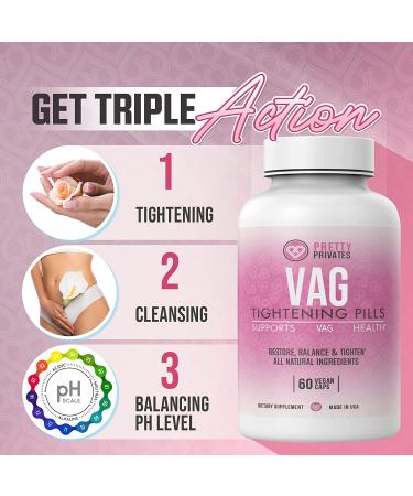 Pretty Privates Vagina Tightening Pills - Tighten, Cleanse, and Increase Lubrication - 60 Capsules - Buy Online on GoSupps.com
