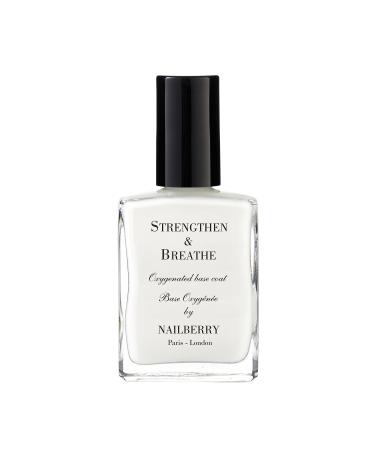 Nailberry Strengthen & Breathe Oxygenated Base Coat and Nail Strengthener 15 ml | Boosts Condition and Strength For Healthy & Prolonged Manicures