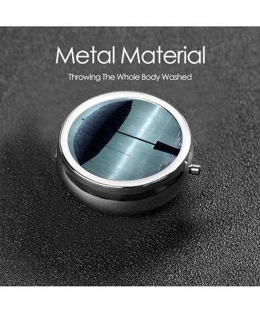 Black Umbrella Round Pill Box - 3 Compartment Travel Organizer for Pills - Portable Travel Solution - Buy Online on GoSupps.com