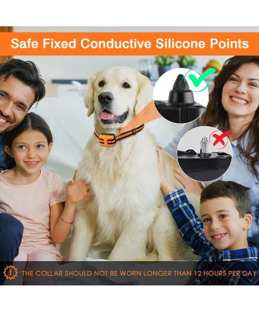 HKZOOI Waterproof Dog Training Collar with Remote - 1640 ft Range, 3 Training Modes (Beep, Vibration, Shock) - Electric Collar for Small, Medium, Large Dogs (Orange) - Buy Online on GoSupps.com