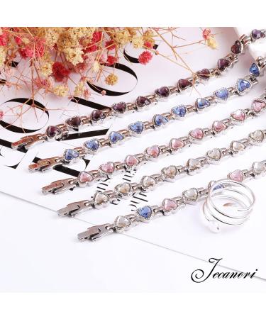 Jecanori Titanium Steel Magnetic Bracelets and Rings Set for Women with Ultra Strength Magnets - LH-Colorful | Includes Removal Tool and Gift Box - Buy Online on GoSupps.com