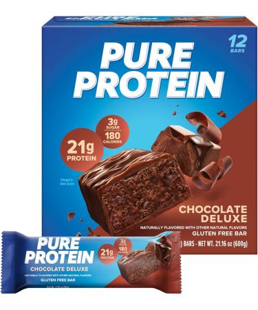 Muscle Milk Pro Series Protein Powder Knockout Chocolate 2lb 11 Servings 50g Protein & Pure Protein Bars Chocolate Deluxe 12 Count 1.76oz 21g Protein - Buy Online on GoSupps.com