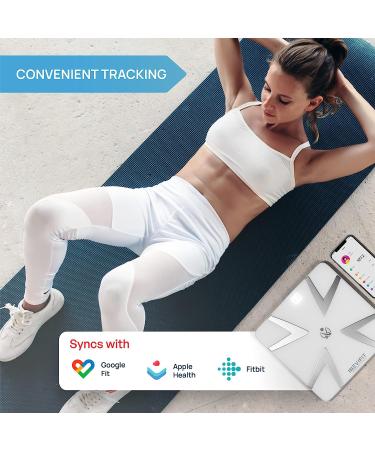 INEVIFIT Smart Body Fat Scale - Bluetooth Digital Bathroom Analyzer | Measures Weight, Body Fat, Water, Muscle, BMI, Visceral Fat, & Bone Mass | Highly Accurate | Unlimited Users | White - Buy Online on GoSupps.com