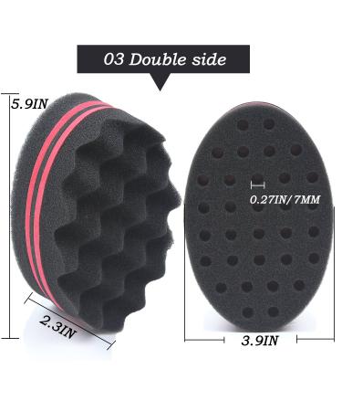 5 Pcs Hair Sponge Set with 1 Pc Hair Pick - Twist, Curl, and Blend - Men and Women - Buy Online on GoSupps.com