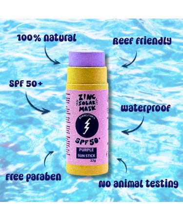 Barreltopia Surf Stick sunscreen Face 50+ Zinc crayons sunscreen Face SPF 50 waterproof sunscreen Eco Natural lilac - Buy Online on GoSupps.com