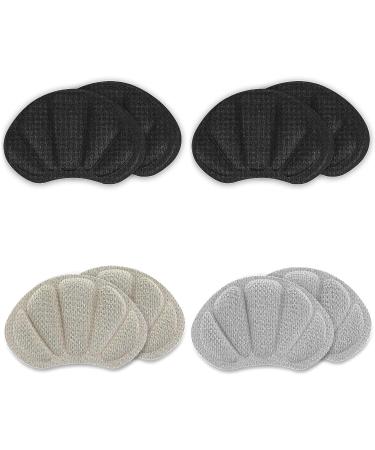 Molain Heel Cushion Inserts - Set of 4 Pairs for Loose Shoes, Anti-Slip Grips, Blister Prevention - Black/Beige/Grey - Buy Online on GoSupps.com