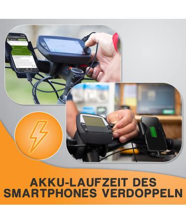 Wheeloo Ebike Charging Cable USB-C for iPhone 15 Android Bosch Kiox 300 & Yamaha - Micro USB to USB-C OTG Navigation Cable - Buy Online on GoSupps.com
