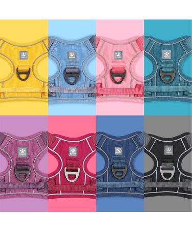 Shop Pawaii XS Dog Harness for Small Dogs - Anti-Pull Adjustable & Breathable | Denim Blue - Buy Online on GoSupps.com