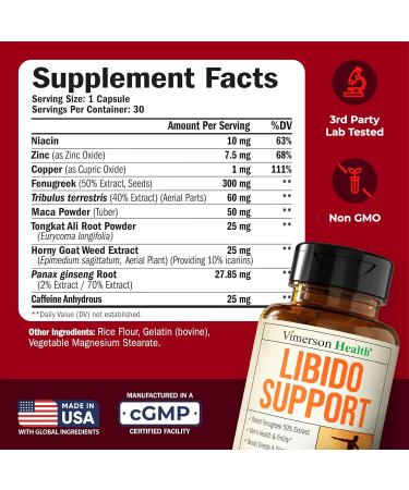 Fenugreek Supplement for Libido Support 10 in 1 Performance Blend with Niacin Zinc & Caffeine for All-Day Energy Testosterone Supplement for Men w/ Tongkat Ali Horny Goat Weed & Tribulus - Buy Online on GoSupps.com