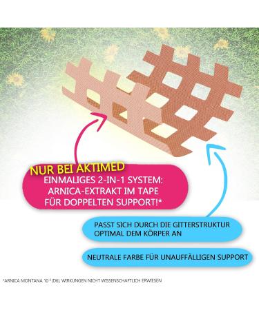 Aktimed Grid Tape Plus - Professional Patent-Based Lattice Tape with Arnica D6 | Acupuncture & Pain Relief | Dermatologically Tested CroSstape  - Buy Online on GoSupps.com