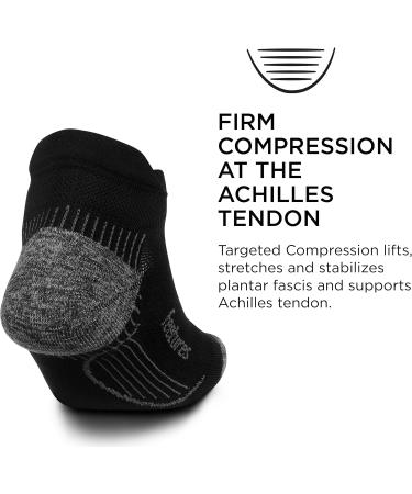 Feetures Plantar Fasciitis Relief Cushion Sock - Arch Support for Men & Women - No See Through - Black - Buy Online on GoSupps.com