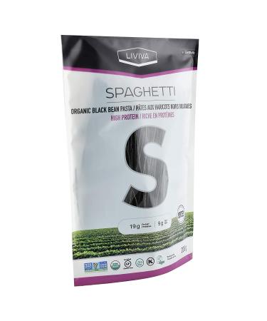 LIVIVA Organic Black Bean Spaghetti - High Protein, Keto-Certified, 7oz (Pack of 6) - Buy Online on GoSupps.com