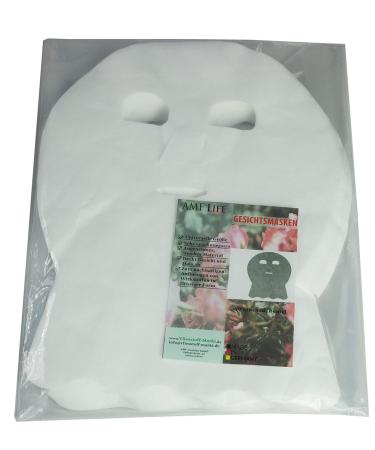 AMF Life Facial Mask - 50 Nonwoven Sheet Masks for Face & Neck | Ideal for Cosmetic Treatments & Studios | International Shipping Available - Buy Online on GoSupps.com