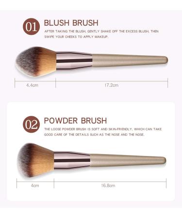 Professional 10-Piece Golden Makeup Brush Set - Premium Cosmetic Brushes for Face & Eyes - Buy Online on GoSupps.com