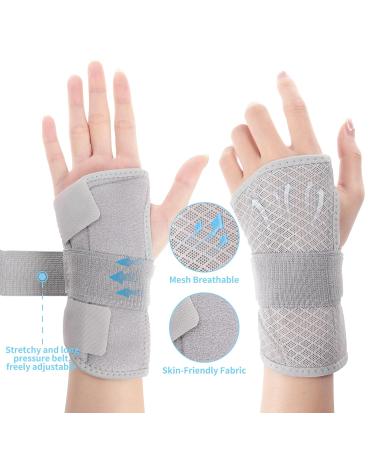 Milaiun Adjustable Wristwear for Men & Women | Metal-Style Stabilizer | Day-Night Manual Bandage for Tendinitis & Arthritis (Gray L/XL Left Hand) - Buy Online on GoSupps.com