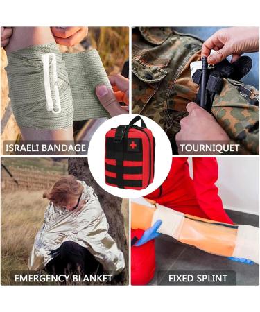 Premium First Aid Set | Tactical Medical Bag for Camping Hiking & Adventure | Trauma Kit for Home Car & Military Survival - Pink - Buy Online on GoSupps.com