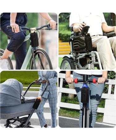Suranew Bike Cup Holder - 2 Pack Universal Drink Holders for Stroller, Wheelchair, Golf Cart, Beach - with Net Pocket and Drawstring - Buy Online on GoSupps.com