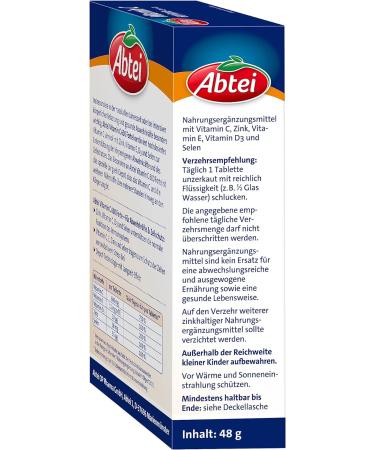 Abbey Vitamin C 600 Forte with Zinc & Vitamin D3 - High Dose Immune Support Gluten-Free Lactose-Free - 42 Tablets - Buy Online on GoSupps.com