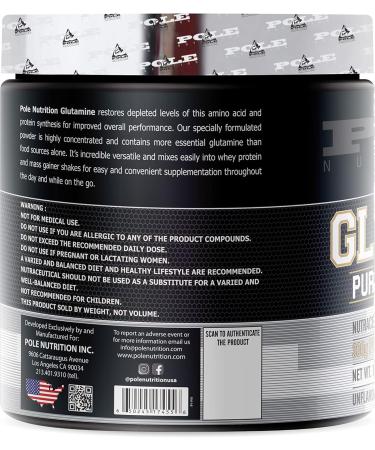 Glutamine Powder for Muscle Recovery & Immune Support | 300g 60 Servings - Optimize Digestive Health - Buy Online on GoSupps.com