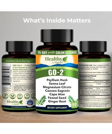 Colon Cleanse & 15 Day Gut Cleanse for Women Men - Gentle Natural Herbal Laxative & Bowel Movement Supplement - Gut Detox Support and Relief of Occasional Constipation Bloating (60 Count) - Buy Online on GoSupps.com