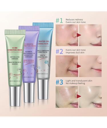 MAEPEOR Color Correcting CC Cream 5 Colors Lightweight Multi-Purpose Facial Concealer with Illuminating Finish Soothes & Hydrates Skin (05 Transparent) (Water-Gel Correction 05 Transparent) - Buy Online on GoSupps.com