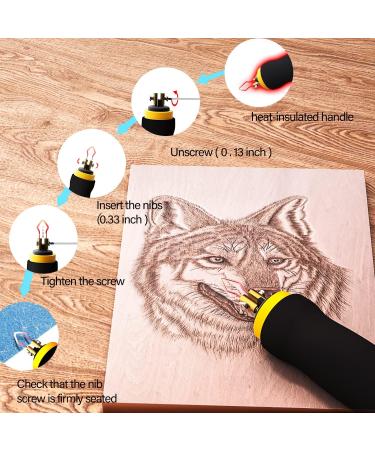 Wood Burning Kit  Digitally Adjustable Temperature Pyrography Pen Kit  Wood Burning Tool  Professional Wood Burner Tool Kit for Adults and Beginners Craft  Wood Burner Suitable Gift Box. Red black Wood Burning Tool Double Pen - Buy Online on GoSupps.com