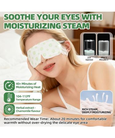  Guidre Pack of 20 heated steam eye masks - Hot compress aid for eyes - Steam sleep mask for puffy eyes - Relaxation and dark circles - Eye care - Buy Online on GoSupps.com