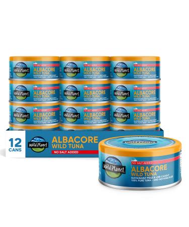 Wild Planet Wild Albacore Tuna, No Salt Added, Sustainably Caught, Non-GMO, Kosher 5 Ounce (Pack of 12) 5 Ounce (Pack of 12) Albacore No Salt