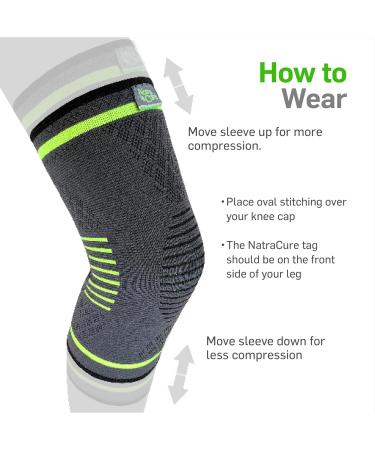 NatraCure Compression Knee Sleeve - Small | Pain Relief for Meniscus Tear Arthritis Injury & Joint Pain - Best Support for Running & Recovery - Buy Online on GoSupps.com