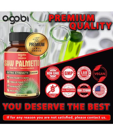 3 Pack - 180 Capsules - Saw Palmetto Capsules 5300mg - Prostate, Skin & Immune Support - Buy Online on GoSupps.com