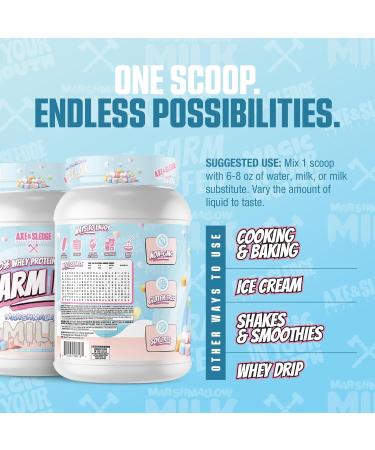 Axe & Sledge Farm Fed 100% Whey Protein Isolate | 25g Protein | Low Carb, Low Sugar, Soy Free, Gluten Free | Protein Powder for Men and Women | Keto | Made in The USA | 28 Servings, Marshmallow Milk - Buy Online on GoSupps.com