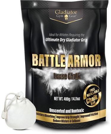 400g Refillable Gym Chalk Ball for Weightlifting & Climbing | 14oz Magnesium Carbonate Powder for Dry Hands & Pole Grip - Buy Online on GoSupps.com