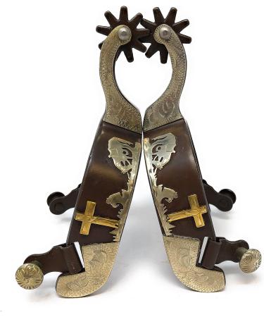 Praying Cowboy Antique Brown Spur Package for Men - AJ Tack Wholesale - Buy Online on GoSupps.com