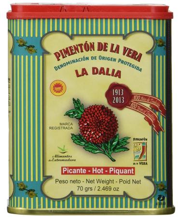 La Dalia Pimenton De La Vera Picante DOP Hot Smoked Paprika 2.46 oz - Authentic Spanish Spice - Buy Online on GoSupps.com