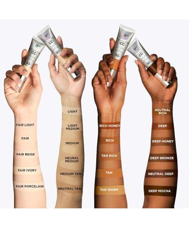 IT Cosmetics Your Skin But Better CC+ Cream with SPF50 (32ml) + Confidence in a Cream (3ml) Medium - Buy Online on GoSupps.com