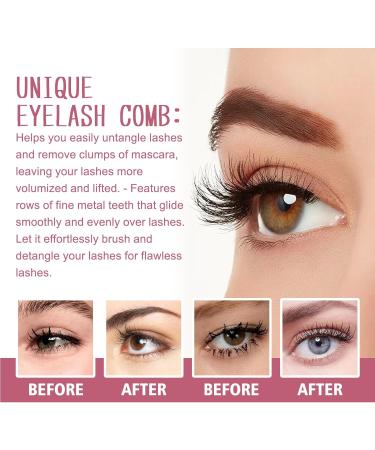 Metal Eyelash Separator Comb - Pink | Eyelash & Eyebrow Curl Tool - Buy Online on GoSupps.com