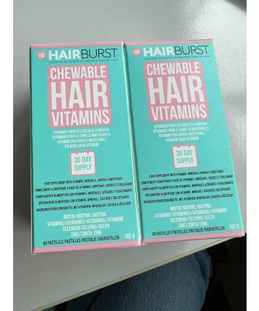 HAIR BURST Gummies Vitamin s de la Biotine pour des Cheveux plus Longs et plus pais Ajout de Zinc de Vitamine C et de S l nium - 2 pcs Bundle 60 unit (Lot de 2) - Buy Online on GoSupps.com