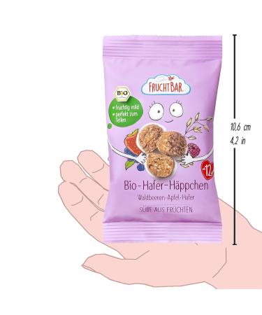 Fertile Organic Oat Snacks with Forest Berries & Apple | Sugar-Free Children's Snack | 10 Pack (40g each) for Babies 12+ Months - Buy Online on GoSupps.com