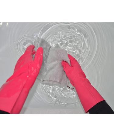 Cleanbear Reusable Household Cleaning Gloves Set of 3 - Green, Red, Orange - Buy Online on GoSupps.com