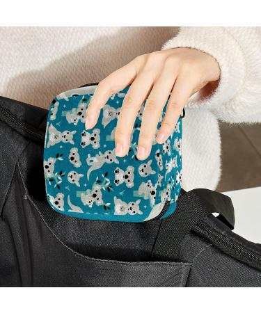 Koala Print Menstrual Pad Storage Bag - Portable Sanitary Napkin Pouch for Women - Color 11 - Buy Online on GoSupps.com