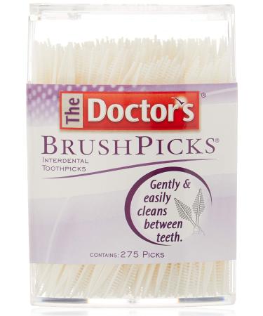 The Doctor's BrushPicks Interdental Toothpicks, Helps Fight Gingivitis, 275 Count, Pack of 4