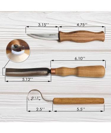 BeaverCraft S14 Wood Carving Tools Kit - Spoon Carving Set with Hook Knife, Gouges, and Bowl Kuksa Scoop Cup Carving Tools - Buy Online on GoSupps.com