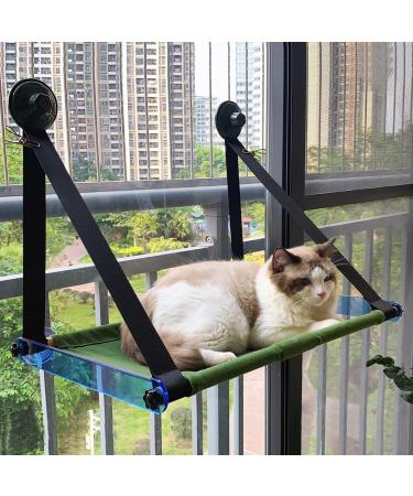 Foldable Cat Hammock Withstand Large Cats Over 60 lbs | Indoor Cat Window Perch with 3.3in Sturdy Suction Cups