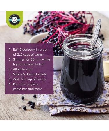 Dried Organic Elderberry - 1lb Bulk for Tea, Syrup, Popsicles & Gummies | Birds & Bees Teas - Buy Online on GoSupps.com