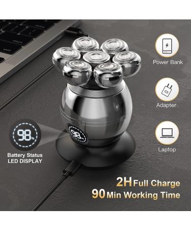 7D Head Shavers for Bald Men - 6 in 1 USB Rechargeable Electric Razor | Wet & Dry Bald Head Clipper & Trimmer - Buy Online on GoSupps.com